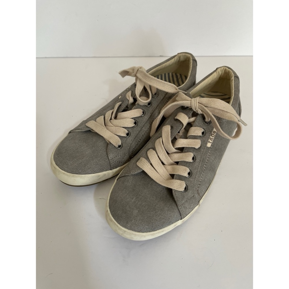 Taos Star Gray Canvas Tennis Shoes Women’s Size 8